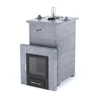 Газовая печь для бани ИзиСтим «Сочи» в кожухе из талькохлорита в Анапе